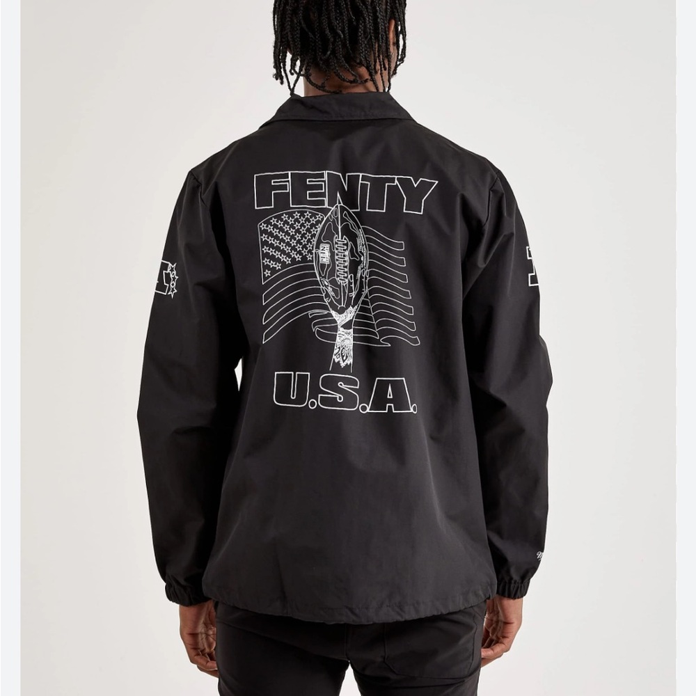 MENS MITCHELL & NESS FENTY NFL SUPER BOWL COACHES JACKET Rhianna XL